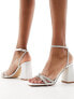 Фото #7 товара Be Mine Abina embellished sandals in ivory satin