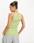 River Island racer neck vest in green