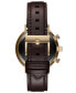 ფოტო #2 პროდუქტის Men's Legacy Quartz Leather Brown Watch 42mm