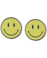 Silver-Tone Yellow Happy Face Pin