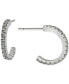 ფოტო #1 პროდუქტის Cubic Zirconia Small Half Hoop Earrings, 0.55", Created for Macy's