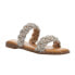 Фото #2 товара Corkys Don't Get It Twisted Braided Rhinestone Slide Womens Silver Casual Sanda