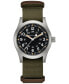 Men's Swiss Khaki Field Green Textile Strap Watch 42mm