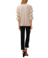 ფოტო #2 პროდუქტის Women's Metallic Mesh Lantern-Sleeve V-Neck Top