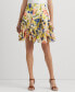 ფოტო #1 პროდუქტის Petite Ruffled Floral Miniskirt
