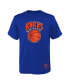 Фото #1 товара Mitchell Ness Youth Blue New York Knicks Hardwood Classics Retro Logo T-Shirt