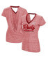 ფოტო #2 პროდუქტის Women's Red Cincinnati Reds Halftime Back Wrap Top V-Neck T-shirt