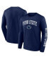 Men's Navy Penn State Nittany Lions Distressed Arch Over Logo Long Sleeve T-shirt Синий, S - фото #1