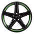 Oxigin 18 Concave black foil spring green 8.5x18 ET45 - LK5/108 ML72.6