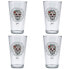 Skull and Vine Sugar 16-Ounce Tapered Cooler Glass Set of 4