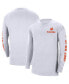 Фото #1 товара Men's White Clemson Tigers Heritage Max 90 Long Sleeve T-shirt