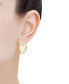 ფოტო #2 პროდუქტის Cultured Freshwater Pearl (7-1/2 mm) Swoop Stud Earrings in 14k Gold