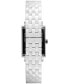 ფოტო #3 პროდუქტის Women's Signature Square White Ceramic Bracelet Watch 26mm