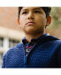 ფოტო #5 პროდუქტის Boys Organic Long Sleeve Hooded Half Zip Sweater, Infant