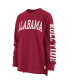 Фото #4 товара Women's Crimson Alabama Crimson Tide Plus Size Two-Hit Canyon Long Sleeve T-shirt