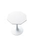 Modern Octagonal Coffee Table, White, Metal Base