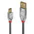 Lindy 7.5m USB 2.0 Type A to Mini-B Cable - Cromo Line - 7.5 m - USB A - Mini-USB B - USB 2.0 - 480 Mbit/s - Grey