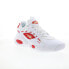 Reebok Solution Mid Mens White Synthetic Lace Up Athletic Basketball Shoes