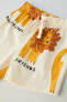 Фото #4 товара Комплект из футболки и шортов-джоггеров с принтом «львы» ZARA