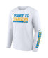 Фото #1 товара Men's Powder Blue, White Los Angeles Chargers Two-Pack 2023 Schedule T-shirt Combo Set
