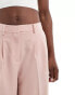 Vero Moda wide leg dad trousers in misty rose