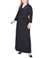 Фото #1 товара Plus Size Faux-Wrap Maxi Dress