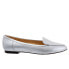 Фото #1 товара Trotters Ember T1853-020 Womens Gray Narrow Leather Loafer Flats Shoes