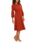 ფოტო #4 პროდუქტის Women's Belted Scuba-Crepe Fit & Flare Dress