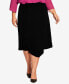 Фото #1 товара Plus Size Vicky Asymmetrical Skirt