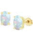 ფოტო #1 პროდუქტის Lab-Grown Opal Screw Back Closure Stud Earrings (5/8 ct. t.w.)