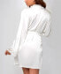 ფოტო #2 პროდუქტის Ultra Soft Lace Trimmed Lingerie Robe