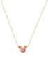 ფოტო #10 პროდუქტის Mickey Mouse Cubic Zirconia Birthstone Pendant Necklace with 15" Chain in 14k Yellow Gold