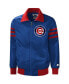 ფოტო #3 პროდუქტის Men's Royal Chicago Cubs The Captain II Full-Zip Varsity Jacket
