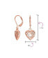 Фото #4 товара Open Lightweight Scroll Filigree Multi Heart Shape Puff Hearts Drop Dangle Earrings For Women Rose Gold Plated Sterling Silver Lever back