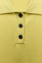 Plain knit polo shirt