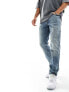 River Island slim jean in midwash blue Синий, W28 L32 - фото #1