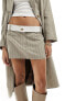 Фото #1 товара ASOS DESIGN micro mini skirt with detachable turnover waist in beige stripe