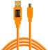 Фото #1 товара Tether Tools TetherPro cable, USB 2.0 A to MiniB 5 pin, USB cable, 4.6 m, orange [cu5451]