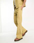 Фото #6 товара ASOS DESIGN flare suit trouser in slubby linen in beige