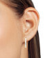 ფოტო #2 პროდუქტის Lab-Created Diamond Small Hoop Earrings (1/2 ct. t.w.) in Sterling Silver or 14k Gold-Plated Sterling Silver