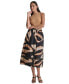 Women's Printed Studded Cotton A-Line Skirt