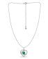 Фото #3 товара Giani Bernini created Green Quartz and Cubic Zirconia Heart Pendant