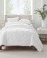 Simply Clean Antimicrobial Pleated Twin Extra Long Duvet Set, 2 Piece