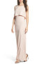 Фото #1 товара Adrianna Papell 154324 Women's Embellished Long Crepe Dress Light Blush Sz. 8 US