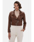 ფოტო #4 პროდუქტის Women's Leather Jacket, Brown