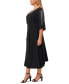 Фото #3 товара Plus Size Surplice-Neck Rhinestone-Sleeve Dress