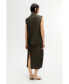 Women's Midi Skirt with Back Slits