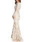 Фото #2 товара Women's Floral Embroidered Lace Trumpet Gown