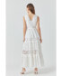 ფოტო #2 პროდუქტის Women's Sleeveless Lace Mixed Long Dress