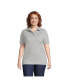 Фото #1 товара Plus Size Short Sleeve Super T Polo Shirt